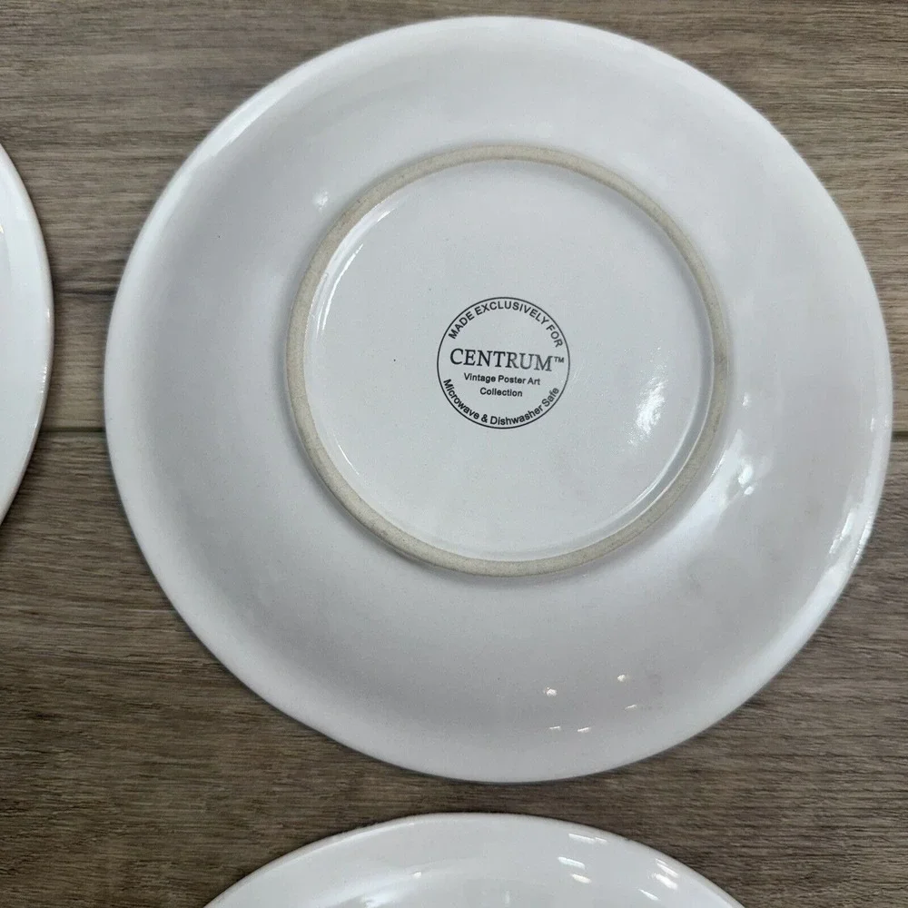 Toulouse Loutrec Salad Plates Centrum Vintage‎ Posters Set Of 4 Art Nouveau